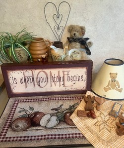 Grandma Core Vintage Decor Lot Teddy Bears, Apples, Bees