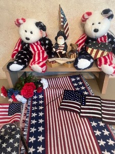 4th of July Decor with TY Plush