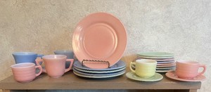 Childrens Dishes Mix Lot Hazel Atlas Moderntone