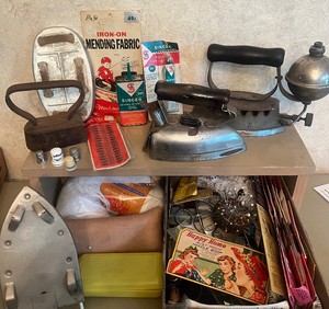 Vintage Sewing and Iron Lot