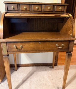 Petite Secretary Desk Roll Top