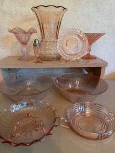 Pink Depression Glass Lot