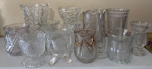 Cut Crystal and Glass Vase Lot