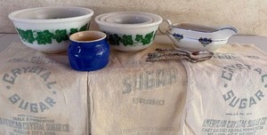 Vintage Sugar Sacks, Nesting Bowls and Betty Lou Spoons