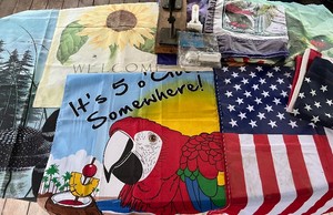 Lot of 8 Garden Flags