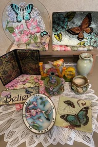 Birds and Butterfllies Lot Decor Lot