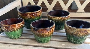 Lot of 5 Robinson Ransbottom Garden Pots