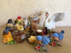 Lot of Bird Figurines and Decor Porcelain Ceramic Resin