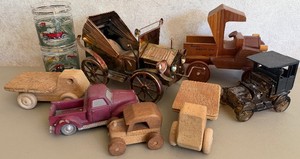Car Collectibles Decor Lot Vintage Cars Wood, Metal ETC