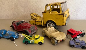 Vintage Toy Trucks and Cars Metal Tonka Pressed Steel Dune Buggy Hubley ETC