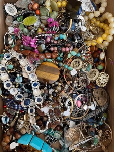 Large Flat of Costume Jewelry