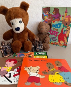 Vintage Toy Lot Teddy Bears Vintage Wooden Puzzles