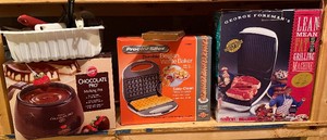 Chocolate Melter Waffle Iron Kitchen Lot Most New in Box