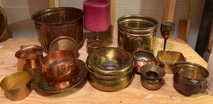 15 Piece Brass and Copper Lot