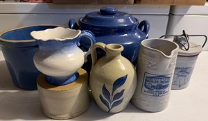Blue Crock LOT Seven Pieces