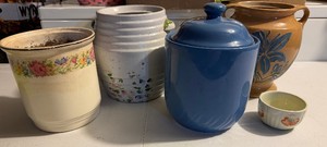Five Vintage Canisters