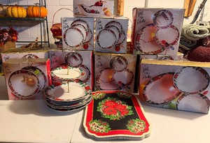 Huge LOT Deck The Halls Dishes