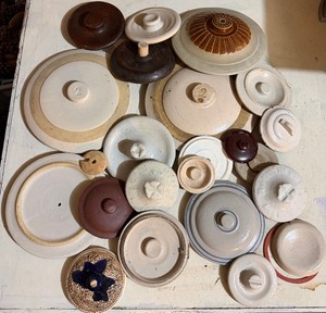 Large LOT Crock Lids