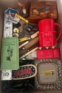 Vintage Junk Drawer Items and Planters Peanuts Vintage Cup