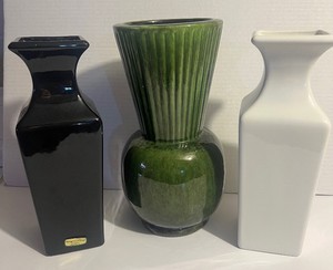 Lot of 3 Vases Two MCM Haegar Vases