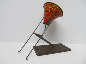 Antique 1910s Tin Litho Toy - Sandy Andy Crane no. 104