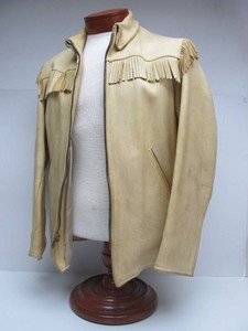 Very Cool Vintage Western Style Mens Leather UBER - Owatonna Buckskin Jacket&nbsp