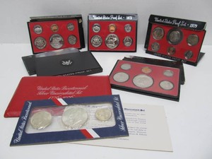 Lot of Assorted Vintage 1970s US Coin Proof Sets&nbsp