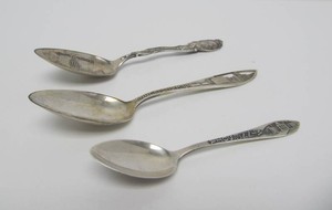 3 Old Vintage Sterling Silver Minnesota Spoons