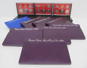 Complete Run of US Mint Proof Coin Sets 1980-1990