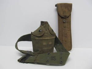 Original WW2 era Canteen wBelt &amp WW1 era Gun Cleaning Kit