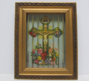 Very Nice Vintage Religious Optical Artwork&nbsp