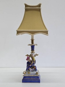 19th Century Jacob Petit Turkish Porcelain Candlestick Lamp
