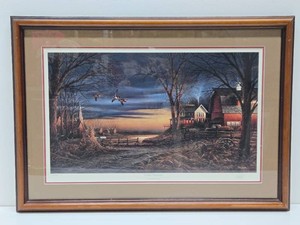 Framed Signed Numbered Terry Redlin Print - Country Neighbors