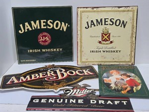 Large Lot of Metal Advertising Beer  Bar Signs #2