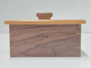 Artisan Made Signed Dovetailed Cherry &amp Walnut Wood Box
