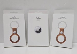 Brand New Apple Air Tag 4-Pack &amp Key Chains