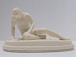 Vintage Neoclassical Ceramic or Plaster Sculpture - The Dying Gaul