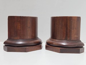 Vintage Wooden Architectural Column Bookend Set