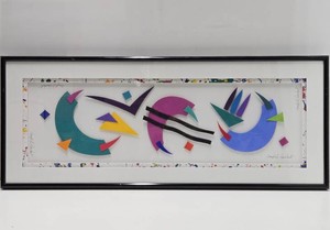 Framed Signed Retro Vintage 80s Original Artwork by Angela Reichert