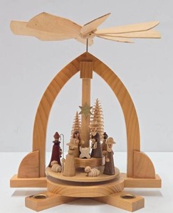 Vintage German Wood Christmas Nativity Display