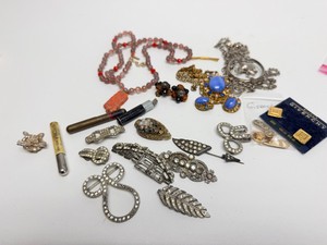 Lot of Old Vintage Assorted Signed Costume Jewelry &amp other Items&nbsp