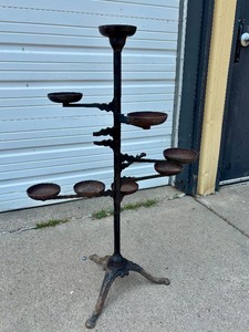 Antique Victorian Cast Iron Multi-Arm Plant Stand #1