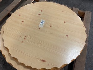 Wood top  table with metal base