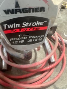 Wagner twin stroke piston pump paint sprayer