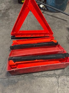 hazard signs with travel case