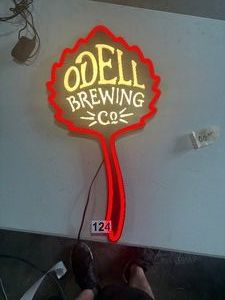 Odell brewing neon sign