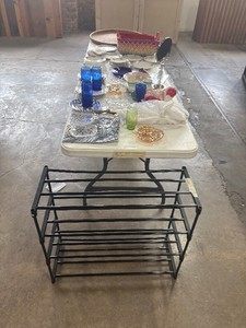 Contents of table plus rack