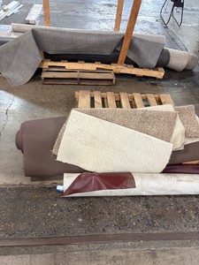 Variety of rolled carpets
