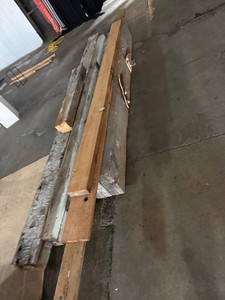 Lot of rail ties and lumber