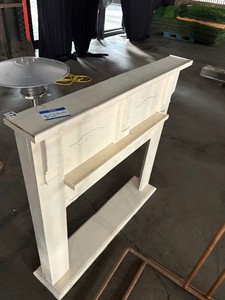 Wooden mantle decor